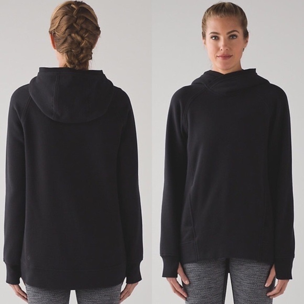 LULULEMON FLEECE PLEASE BLACK PULLOVER SWEATER